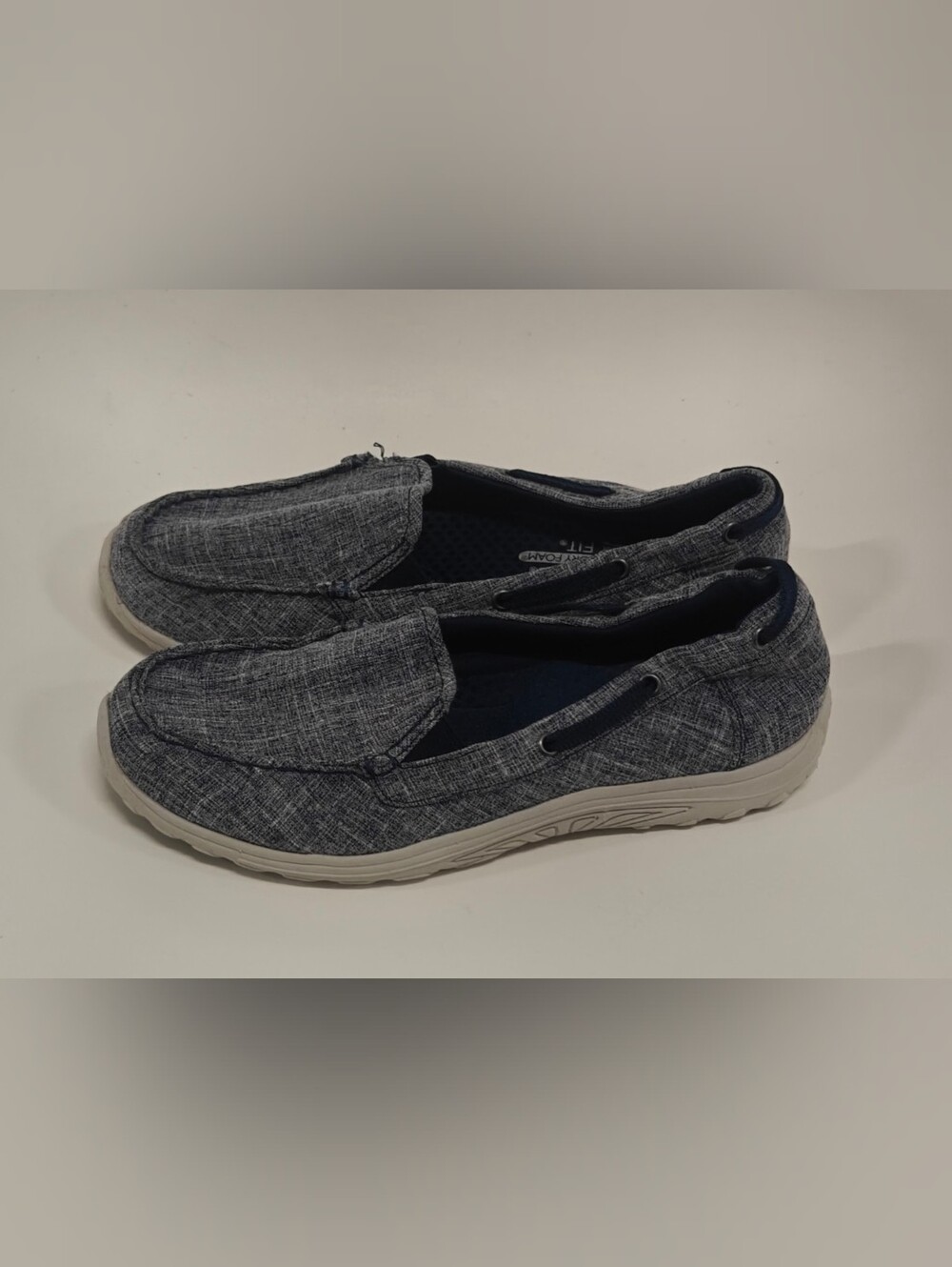 Skechers Reggae Fest Tribes Slip On Shoes Navy Womens US 9 Relaxed Fit Air Coole